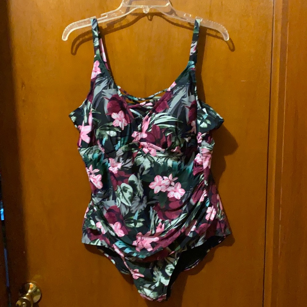 Floral one piece swimsuit